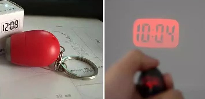 Projection Clock Mini Key Chain