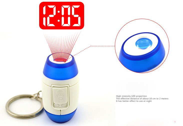 Mini Projection Clock KeyChain