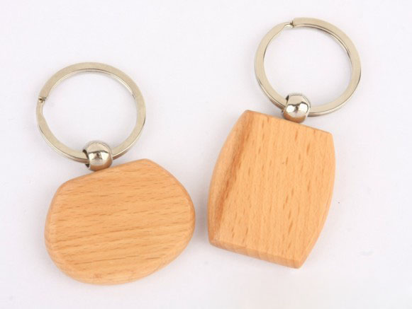 wooden watch keychain