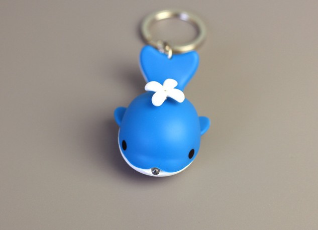 Small whale LED Keychain
