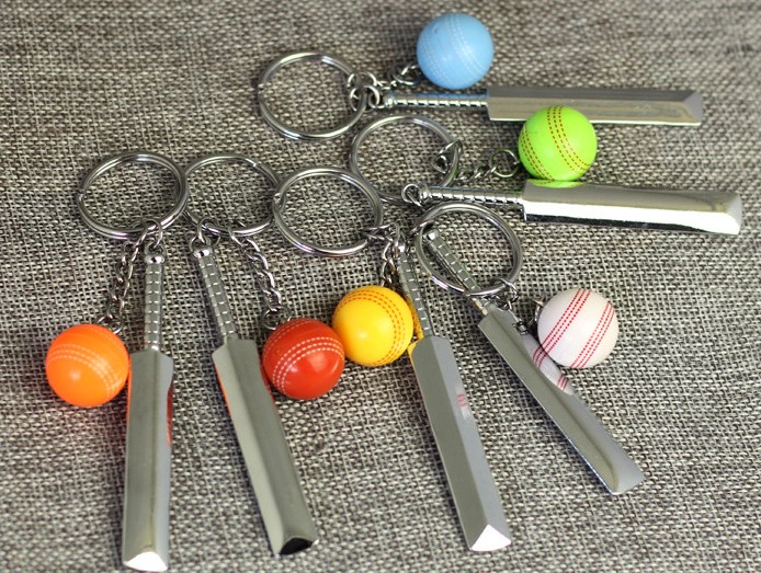 Cricket alloy keychain