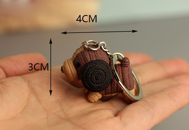 Wool dog keychain