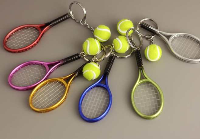 Mini tennis keychain