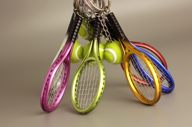 Mini tennis keychain
