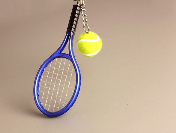 Mini tennis keychain