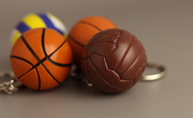 PVC Mini Basketball keychain