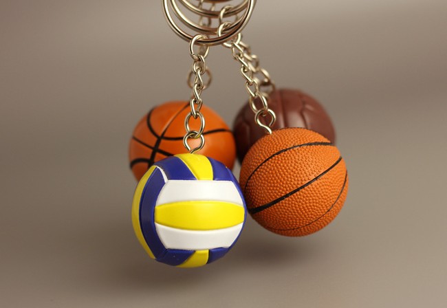 PVC Mini Basketball keychain