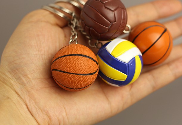 PVC Mini Basketball keychain