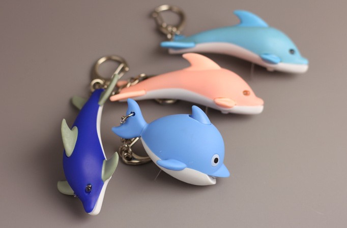 Cartoon Dolphin LED keychain