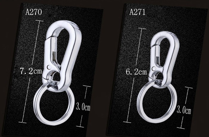 6.2~7.2cm simple alloy keychain