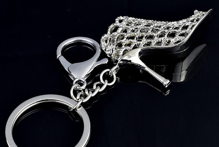Alloy high heel keychain