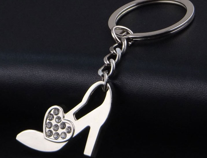 Rhinestone high heel keychain