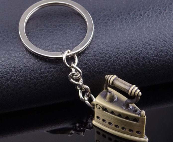 Electric iron keychain