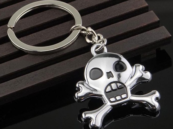 Halloween skull keychain