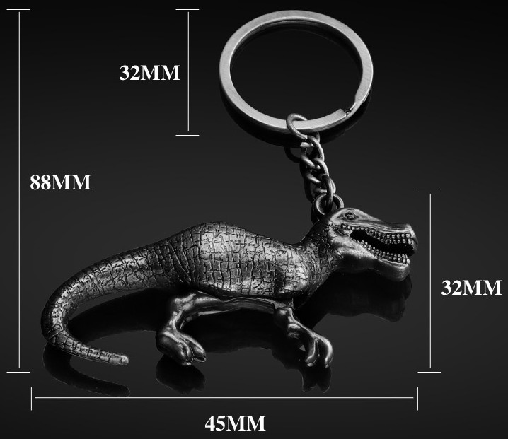 Dinosaur alloy keychain