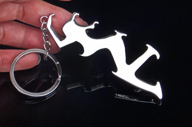 Pretty girl bottle opener keychain