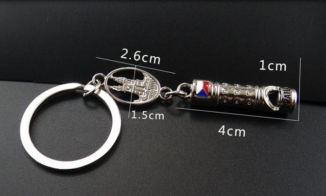 Whistle alloy keychain