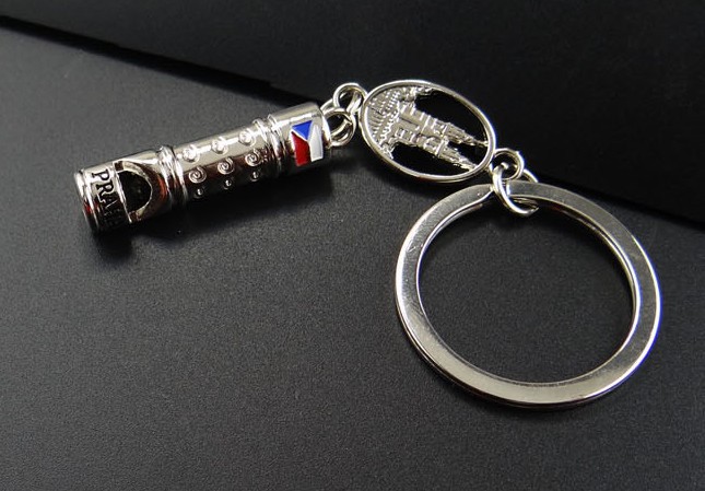 Whistle alloy keychain