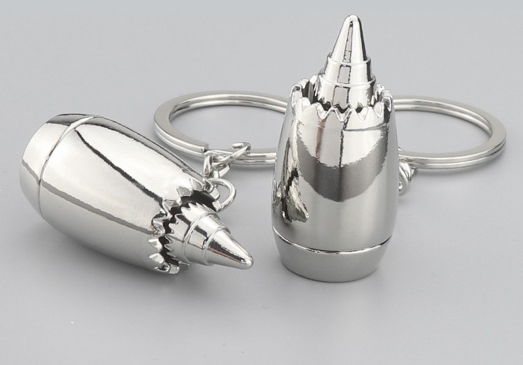 Aircraft engine alloy keychain