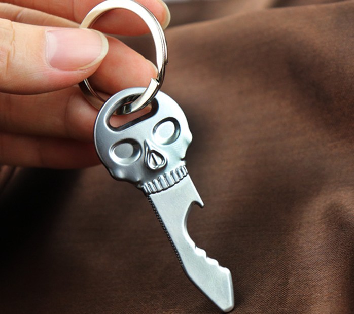 Skull opener keychain