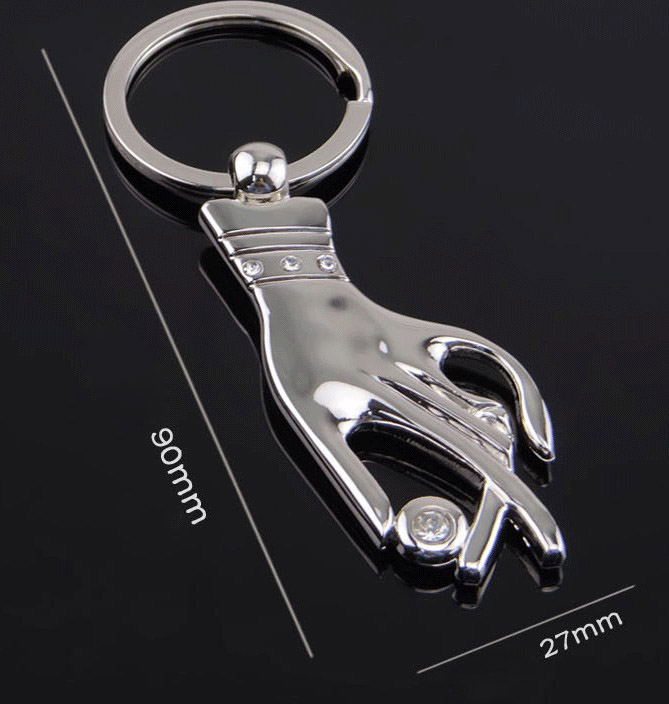 Woman's hand keychain