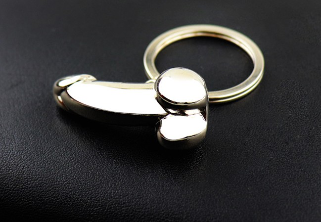 Male sex alloy keychain