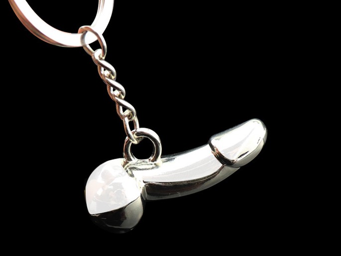 Male sex alloy keychain
