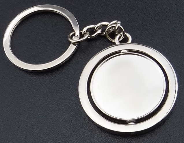 Round tag keychain