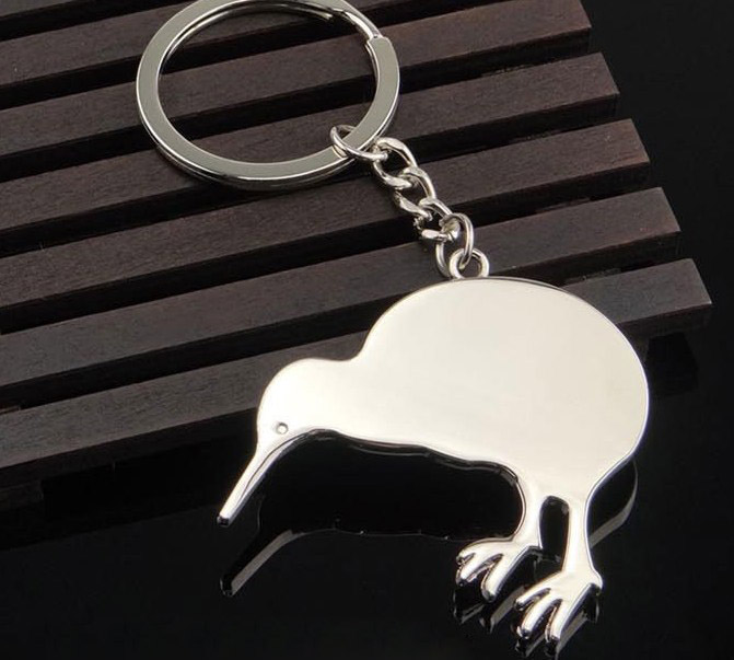Woodpecker alloy keychain