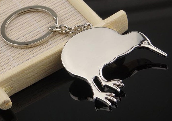 Woodpecker alloy keychain
