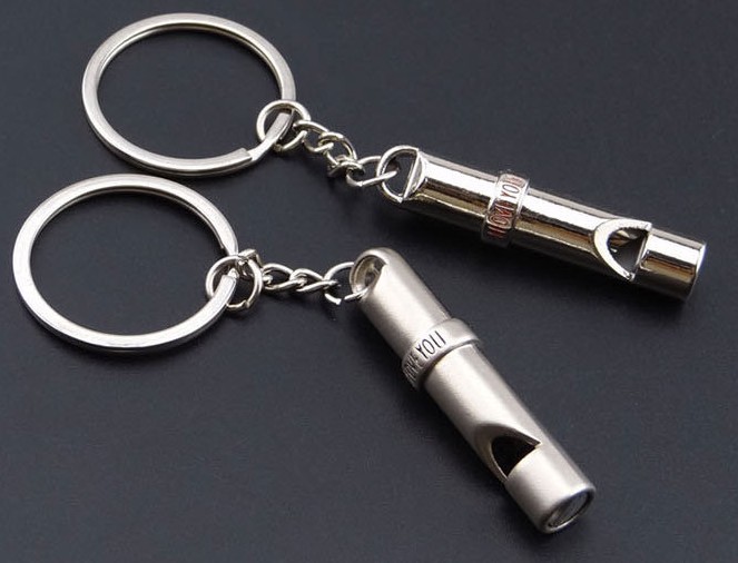Couple whistle keychains