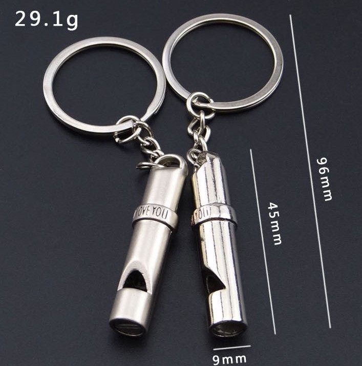 Couple whistle keychains