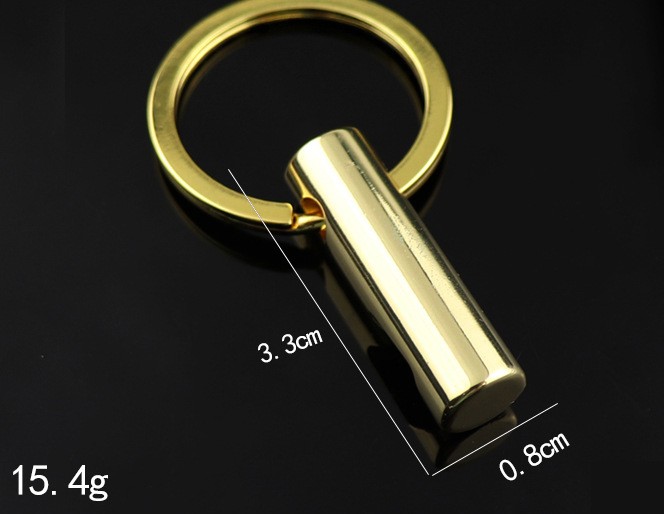 Gold bar opener keychain