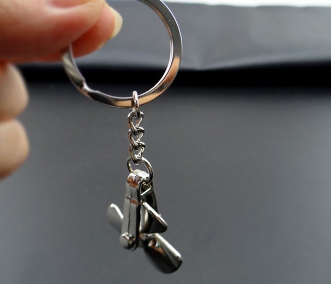 Rotating windmill keychain