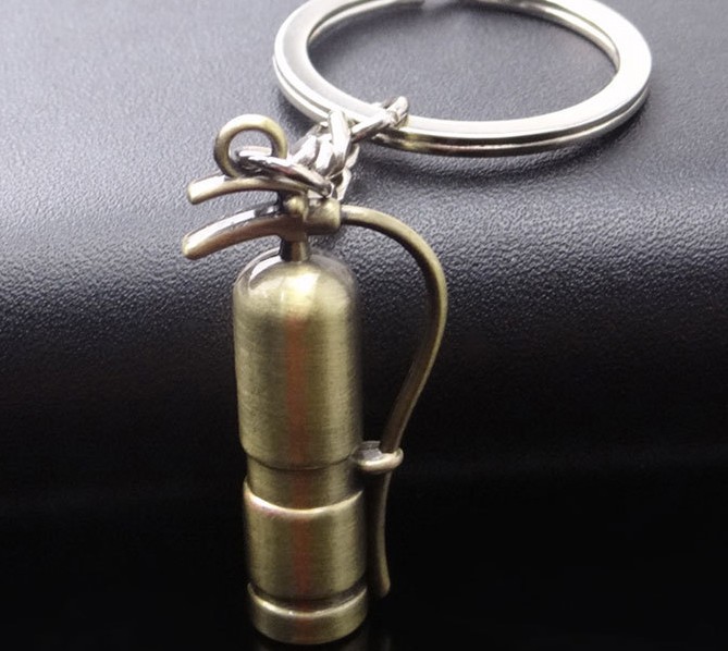 Fire extinguisher keychain