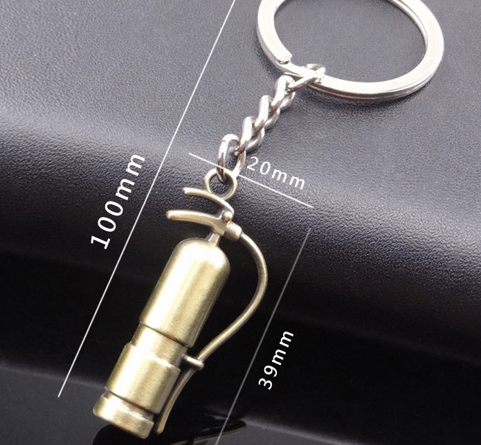 Fire extinguisher keychain