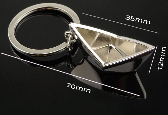Small paper boat keychain