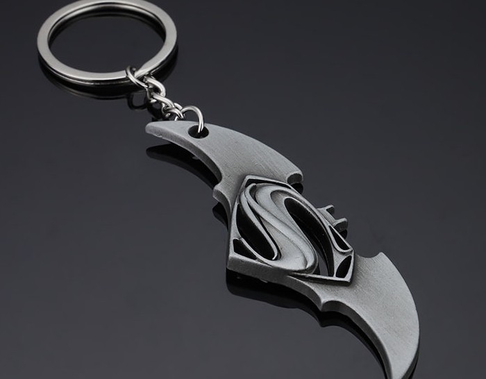 Bat alloy keychain