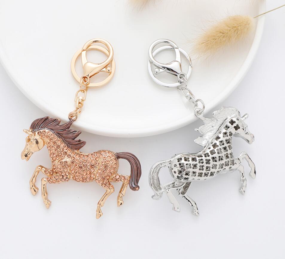 Rhinestone Horses Keychain