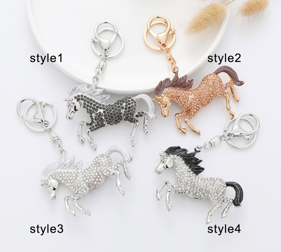 Rhinestone Horses Keychain