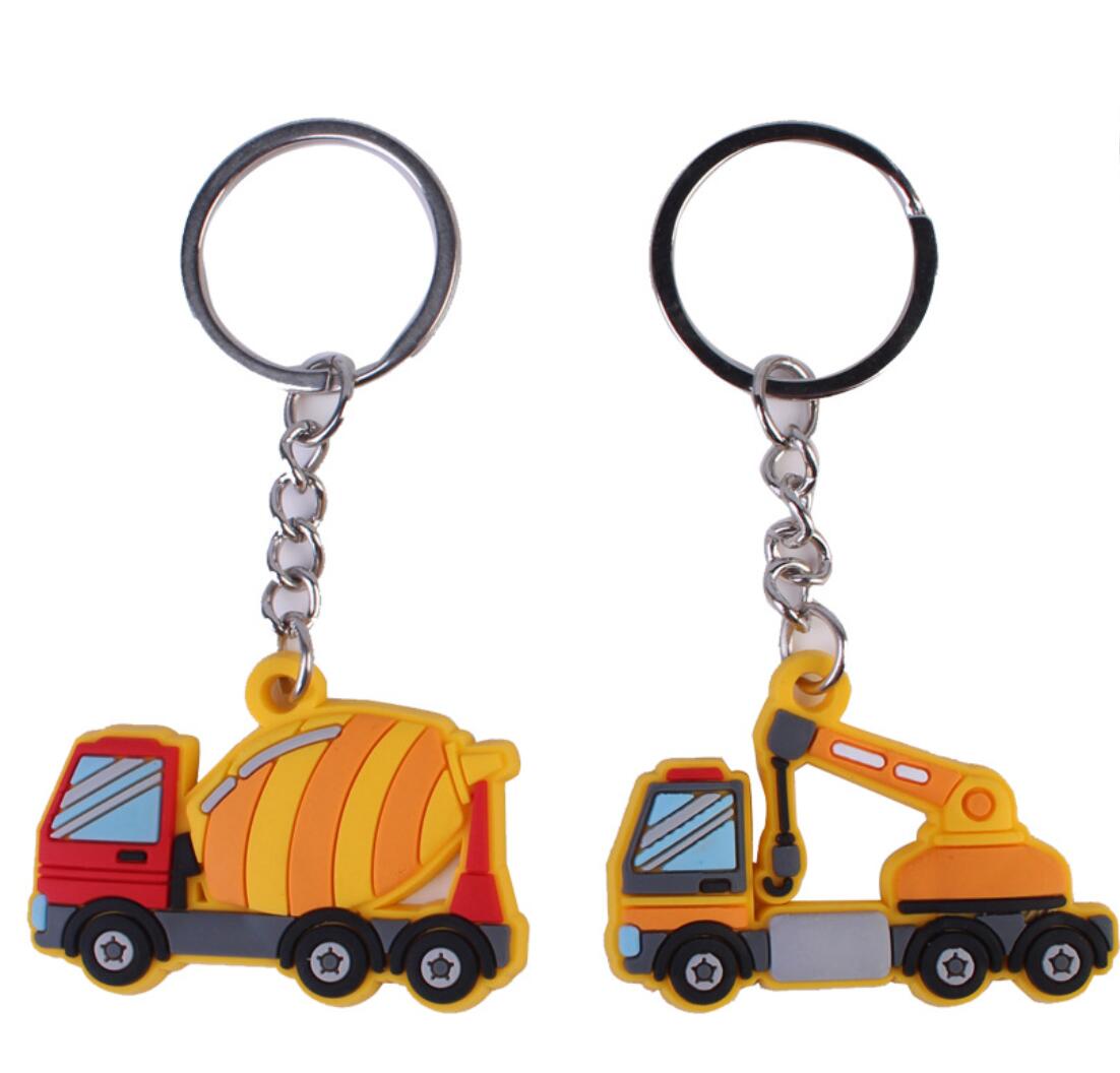 PVC engineering vehicle forklift key chain