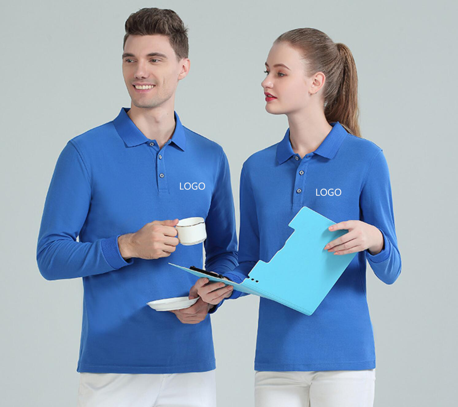 long sleeve solid color promotional t-shirt