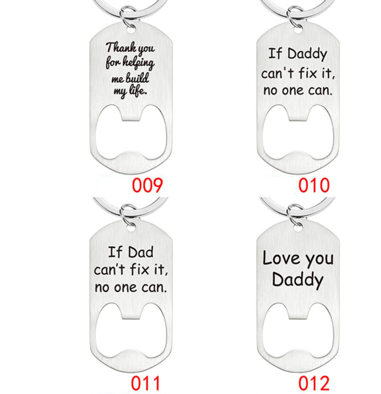 Personalized Words Bottle Opener Keychain