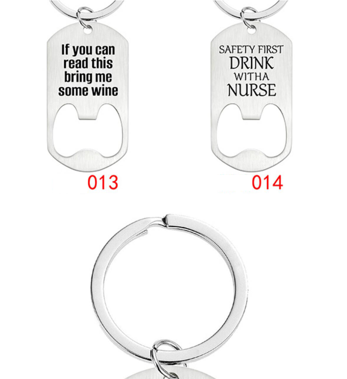 Personalized Words Bottle Opener Keychain