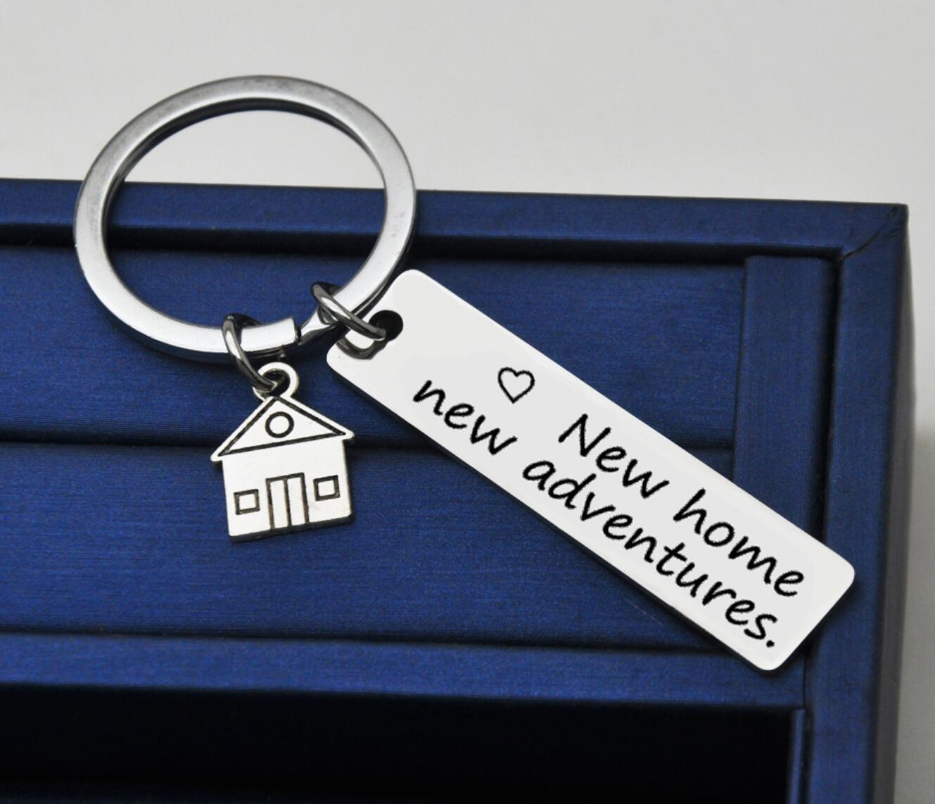 New home new adventures keychain
