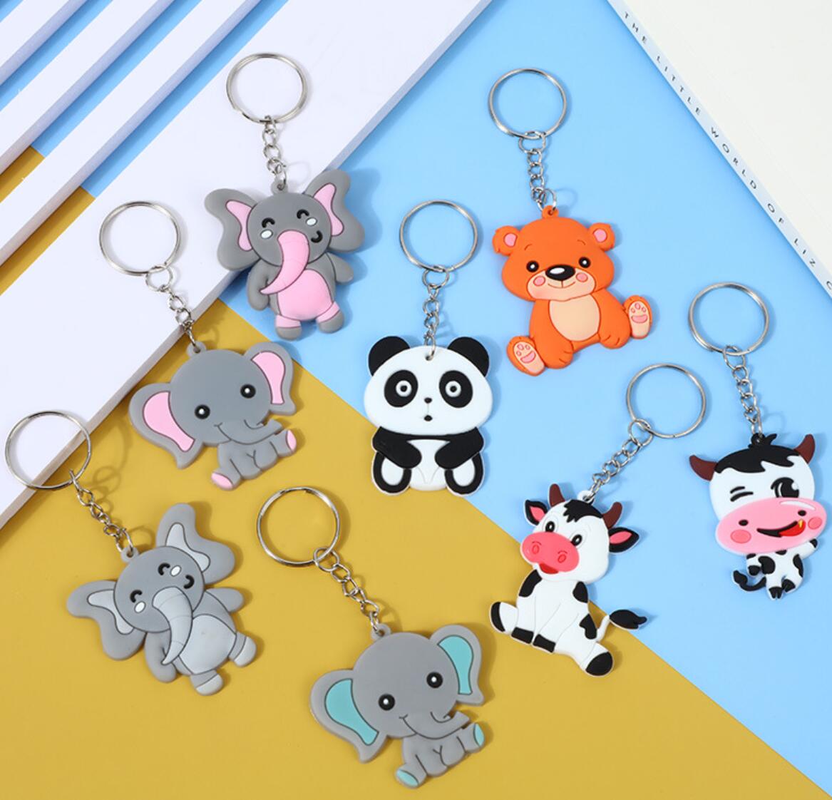 PVC Soft Rubber Cartoon Animal Keychain
