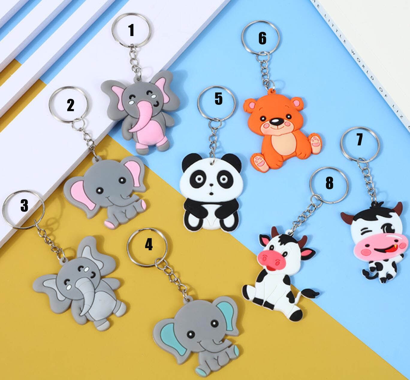 PVC Soft Rubber Cartoon Animal Keychain