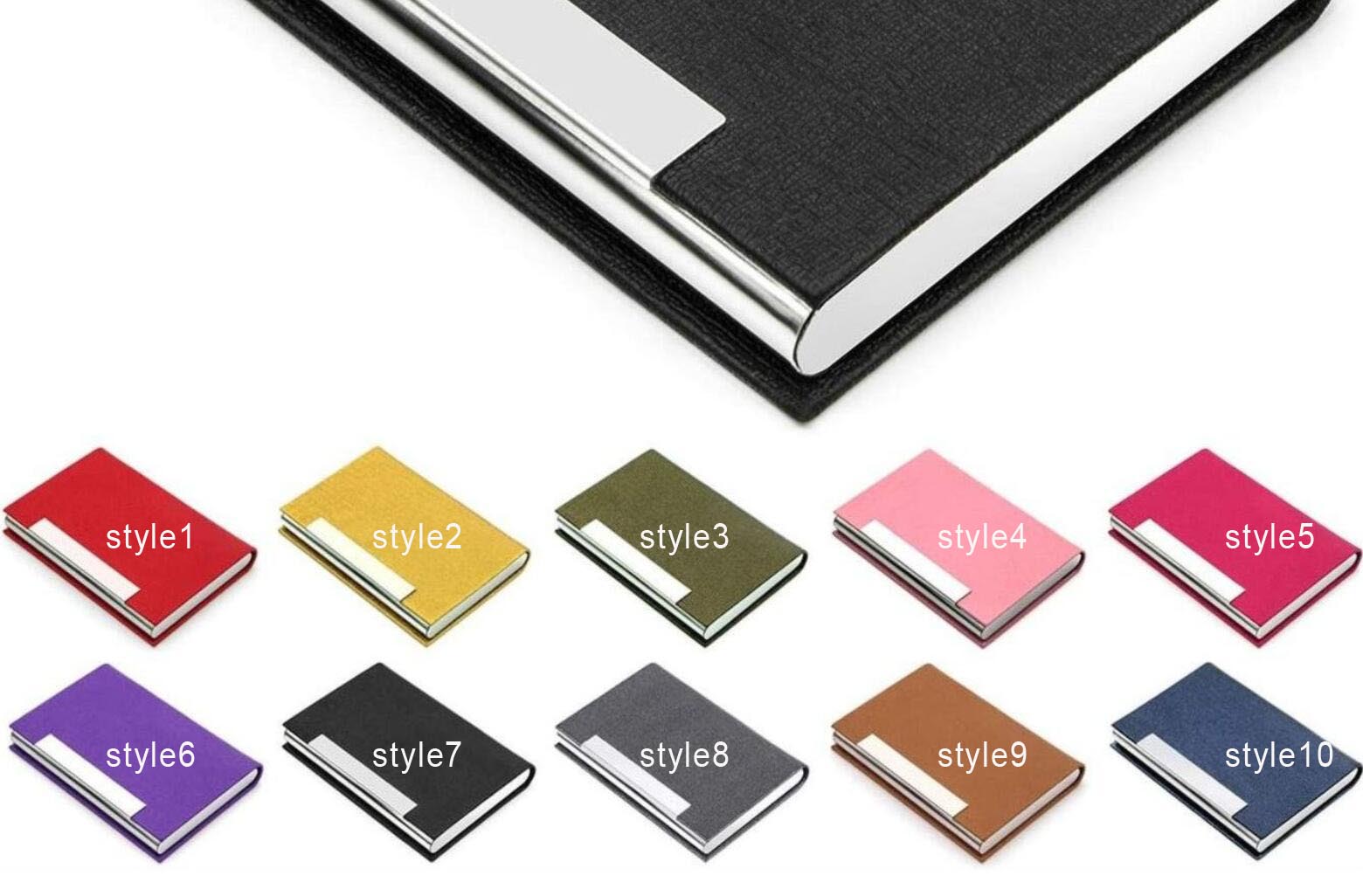 PU business card metal card holder