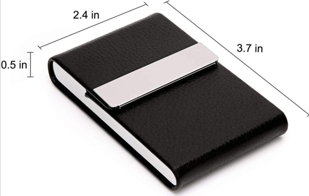 PU magnetic business card holder