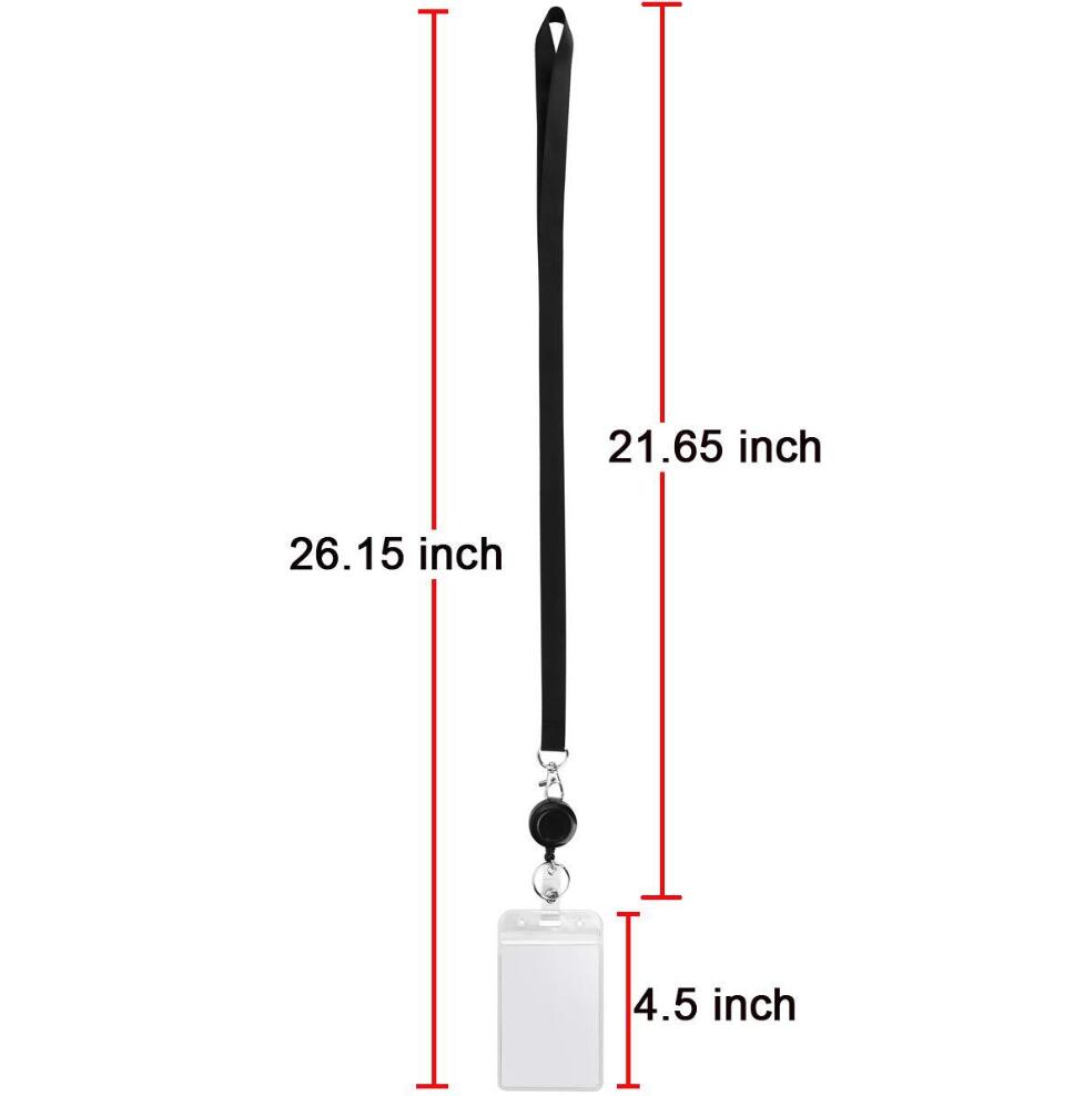 Easy-to-pull retractable waterproof ID card holder